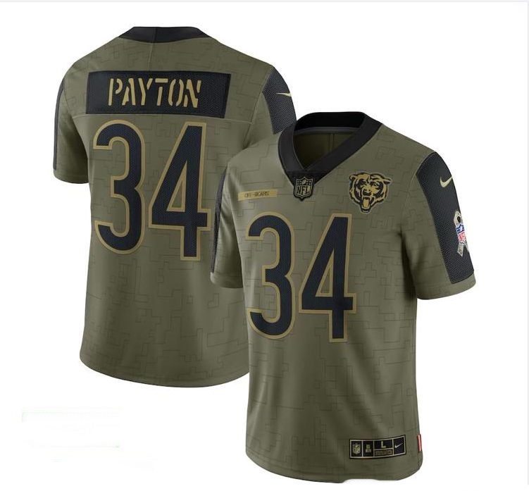 Men Chicago Bears #34 Payton Green Nike Limited NFL Jerseys